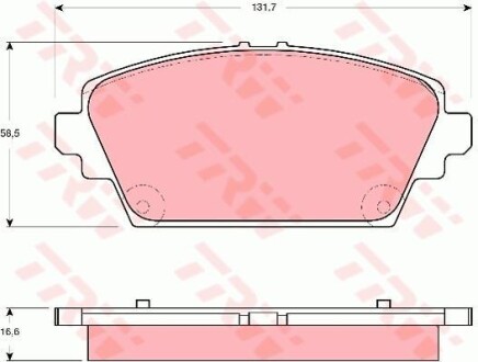 Тормозные колодки дисковые COTEC, комплект TRW GDB3291