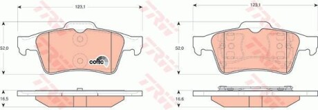 Тормозные колодки дисковые, комплект TRW GDB3292