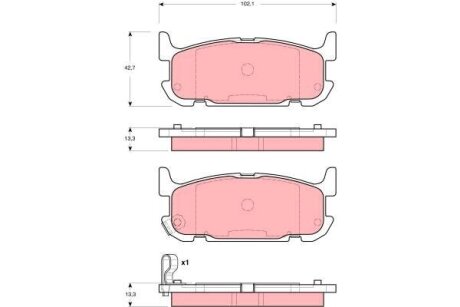 Тормозные колодки дисковые COTEC, комплект TRW GDB3318