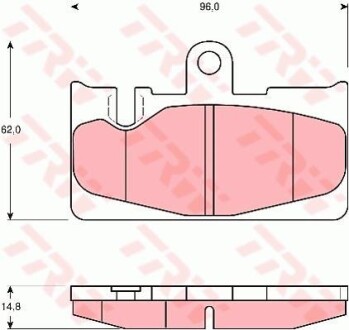 Тормозные колодки дисковые COTEC, комплект TRW GDB3323