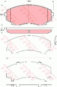 Тормозные колодки дисковые COTEC, комплект TRW GDB3326