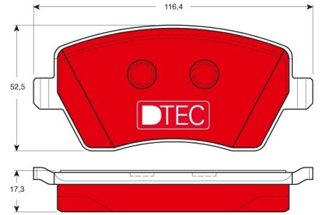 Тормозные колодки дисковые, комплект TRW GDB3332DTE