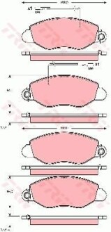 Тормозные колодки дисковые COTEC, комплект TRW GDB3354