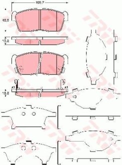 Тормозные колодки дисковые COTEC, комплект TRW GDB3359