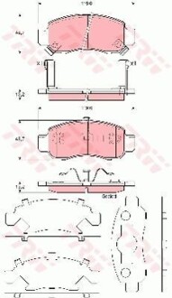 Тормозные колодки дисковые COTEC, комплект TRW GDB3376