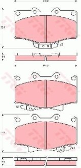 Тормозные колодки дисковые COTEC, комплект TRW GDB3383