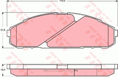 Тормозные колодки дисковые COTEC, комплект TRW GDB3394