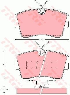 Тормозные колодки дисковые COTEC, комплект TRW GDB339