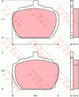 Тормозные колодки дисковые COTEC, комплект TRW GDB340