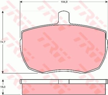 Тормозные колодки дисковые COTEC, комплект TRW GDB341