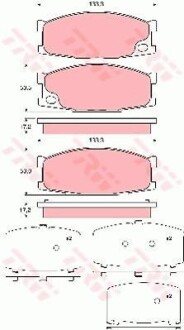 Тормозные колодки дисковые COTEC, комплект TRW GDB3423