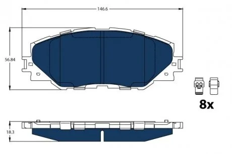 Гальмівні колодки, дискові. TRW GDB3424BTE