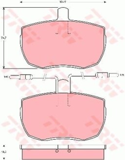 Тормозные колодки дисковые COTEC, комплект TRW GDB342