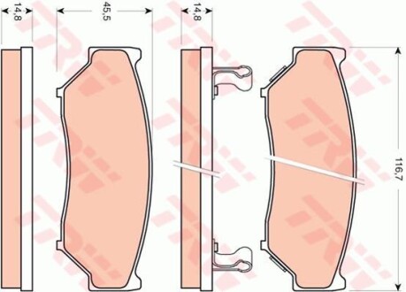 Тормозные колодки дисковые COTEC, комплект TRW GDB3436