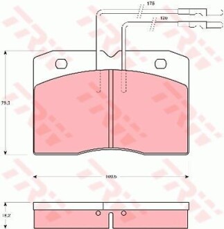 Тормозные колодки дисковые COTEC, комплект TRW GDB343