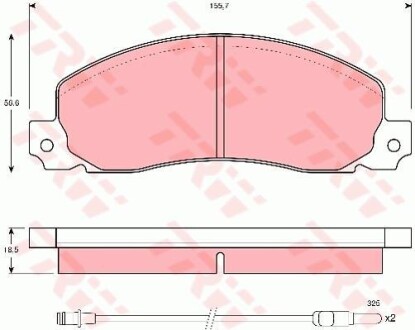 Тормозные колодки дисковые COTEC, комплект TRW GDB344