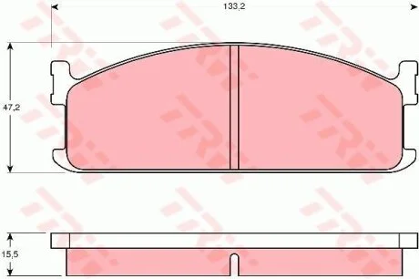 Тормозные колодки дисковые COTEC, комплект TRW GDB345