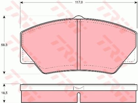 Тормозные колодки дисковые COTEC, комплект TRW GDB349