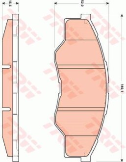 Тормозные колодки дисковые COTEC, комплект TRW GDB3500