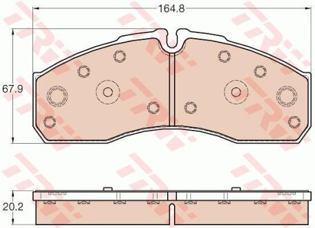 Тормозные колодки дисковые COTEC, комплект TRW GDB3567