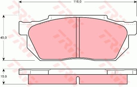 Тормозные колодки дисковые COTEC, комплект TRW GDB358