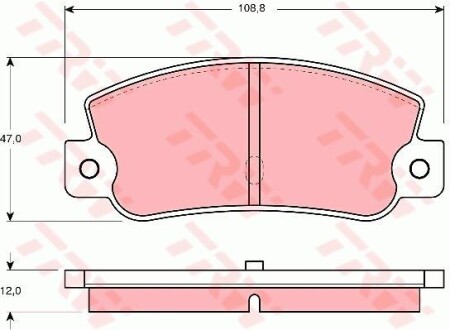 Тормозные колодки дисковые COTEC, комплект TRW GDB360