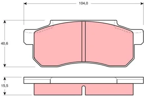 Тормозные колодки дисковые COTEC, комплект TRW GDB361