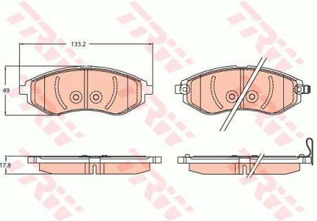 Тормозные колодки дисковые COTEC, комплект TRW GDB3634