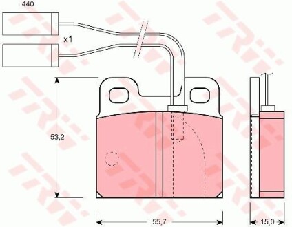 Тормозные колодки дисковые COTEC, комплект TRW GDB363