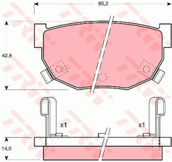 Тормозные колодки дисковые COTEC, комплект TRW GDB368