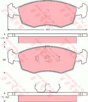 Тормозные колодки дисковые COTEC, комплект TRW GDB371