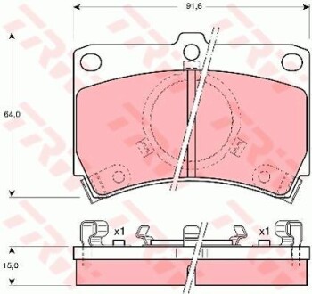 Тормозные колодки дисковые COTEC, комплект TRW GDB374