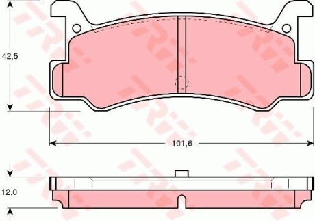 Тормозные колодки дисковые COTEC, комплект TRW GDB375