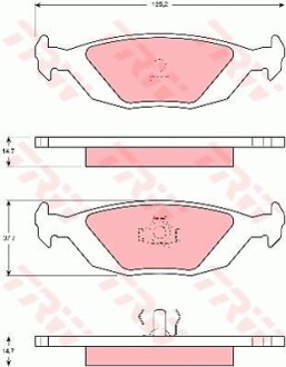 Тормозные колодки дисковые COTEC, комплект TRW GDB392