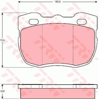 Тормозные колодки дисковые COTEC, комплект TRW GDB394