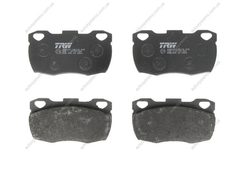 Комплект гальмівних колодок передн, LAND ROVER 110/127, 90 I, DEFENDER 2.2D-4.0 09.83-02.16 TRW GDB395 (фото 1)