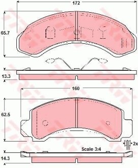 Тормозные колодки дисковые COTEC, комплект TRW GDB4004