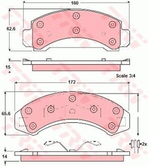 Тормозные колодки дисковые COTEC, комплект TRW GDB4013