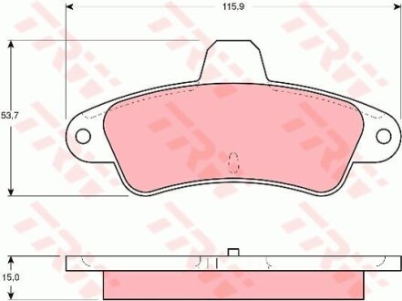 Тормозные колодки дисковые COTEC, комплект TRW GDB4084