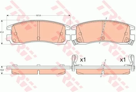 Тормозные колодки дисковые COTEC, комплект TRW GDB4098