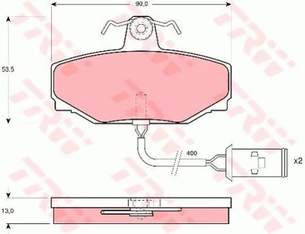 Тормозные колодки дисковые COTEC, комплект TRW GDB412