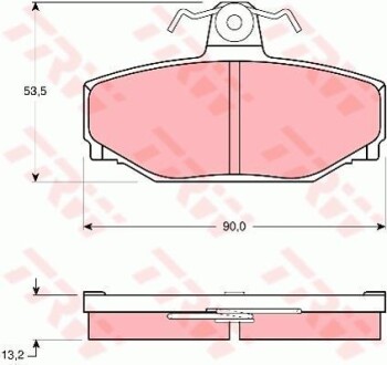 Тормозные колодки дисковые COTEC, комплект TRW GDB442