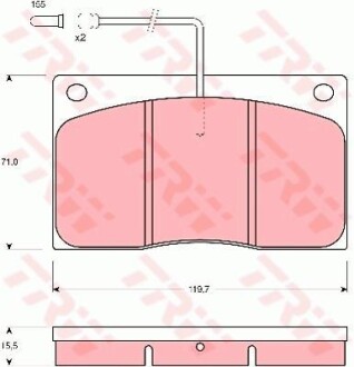 Тормозные колодки дисковые COTEC, комплект TRW GDB443