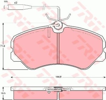 Тормозные колодки дисковые COTEC, комплект TRW GDB447