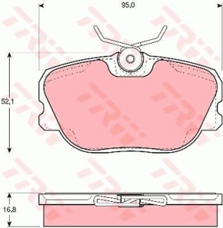 Тормозные колодки дисковые COTEC, комплект TRW GDB460