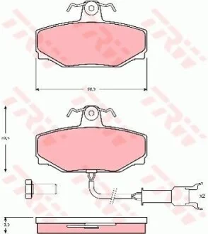 Тормозные колодки дисковые COTEC, комплект TRW GDB462