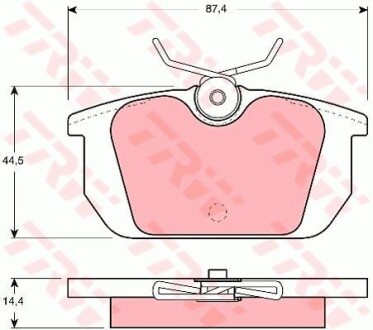 Тормозные колодки дисковые COTEC, комплект TRW GDB466