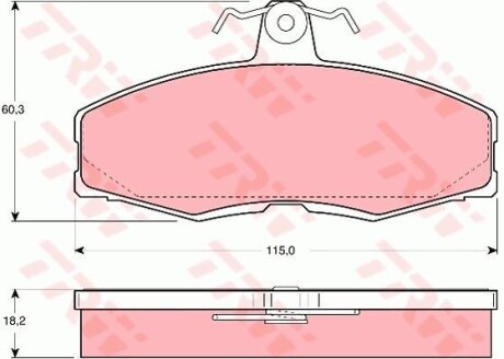 Тормозные колодки дисковые COTEC, комплект TRW GDB473