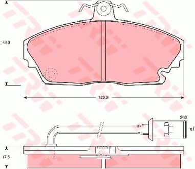 Тормозные колодки дисковые COTEC, комплект TRW GDB479