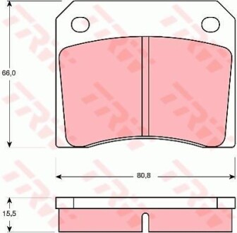 Тормозные колодки дисковые COTEC, комплект TRW GDB557